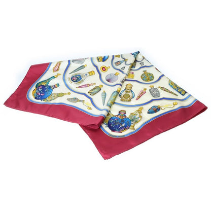 Hermes Carre 90 Qu Importe le Flacon Silk Scarf Wine Red Ivory