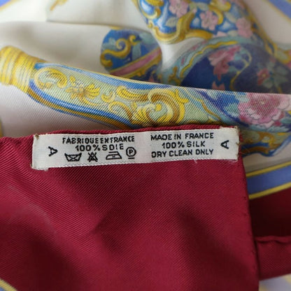 Hermes Carre 90 Qu Importe le Flacon Silk Scarf Wine Red Ivory