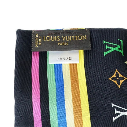 Louis Vuitton Monogram Multicolor Bandeau Silk Scarf Black