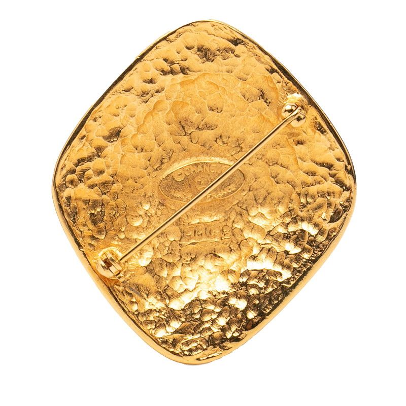 Chanel CC Logo Diamond Gold Plated