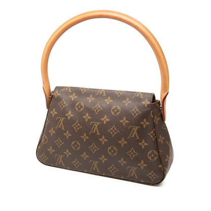 Louis Vuitton Monogram Mini Looping Shoulder Bag Brown