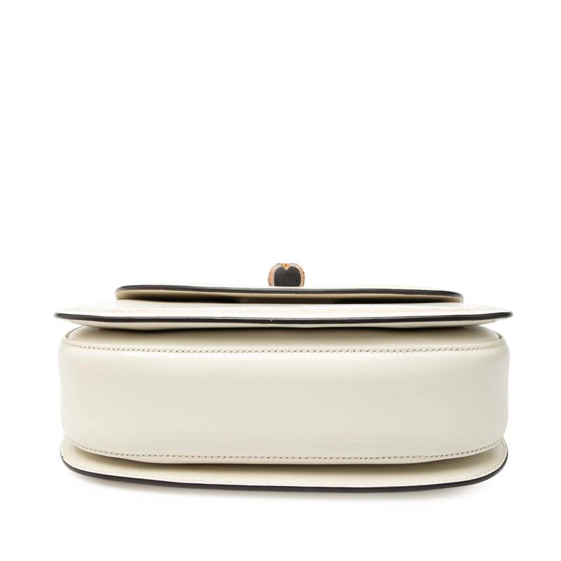 Gucci Bamboo 2-Way Shoulder Bag White Leather