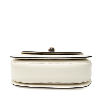 Gucci Bamboo 2-Way Shoulder Bag White Leather