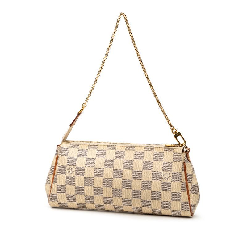 Louis Vuitton Damier Azur Eva Chain Shoulder Bag 2-Way White