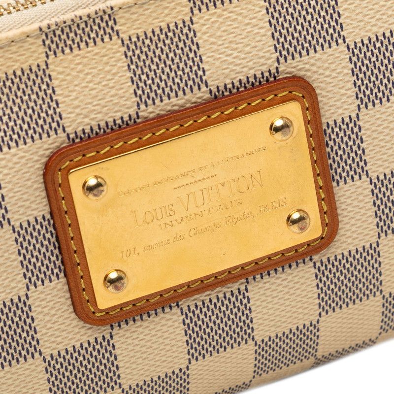 Louis Vuitton Damier Azur Eva Chain Shoulder Bag 2-Way White