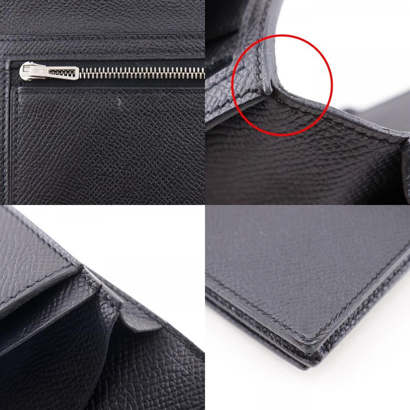 Hermes Bearn Souffle Veau Epsom Black Wallet