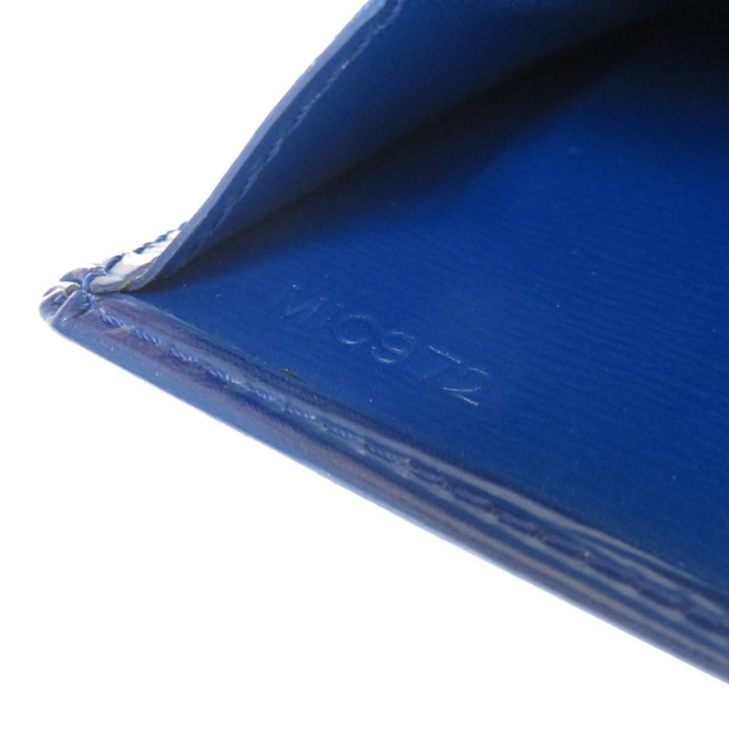 Louis Vuitton Epi Porte Monnaie Cles Bull Blue Bifold Wallet