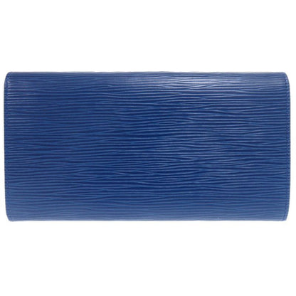 Louis Vuitton Epi Porte Monnaie Cles Bull Blue Bifold Wallet