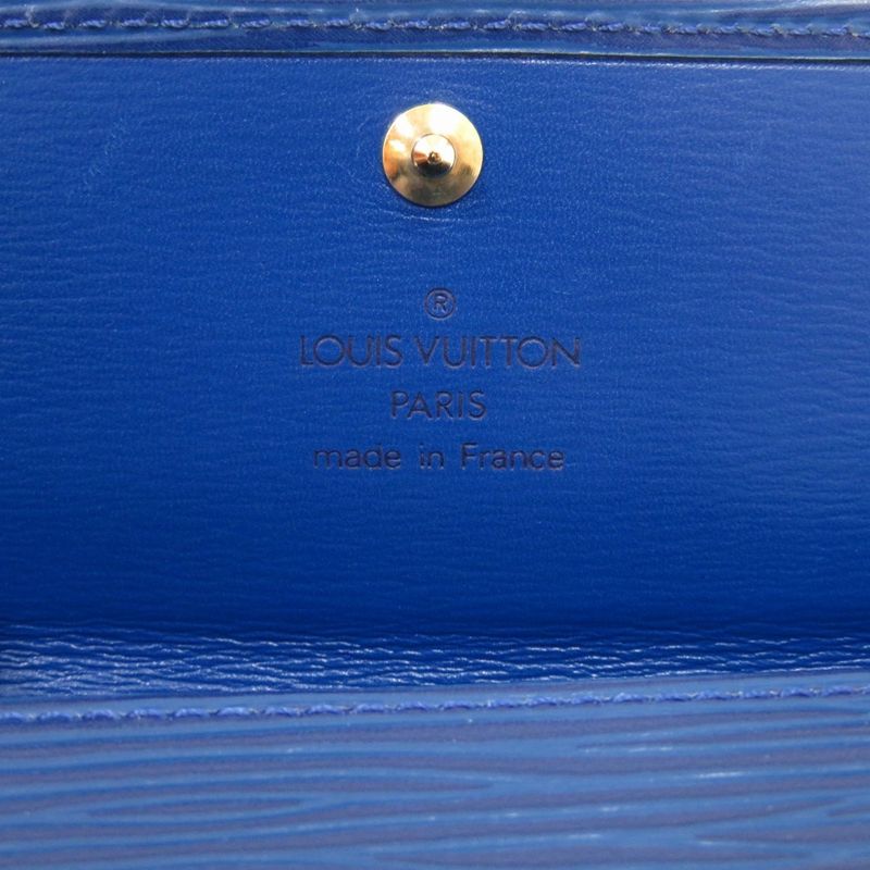 Louis Vuitton Epi Porte Monnaie Cles Bull Blue Bifold Wallet