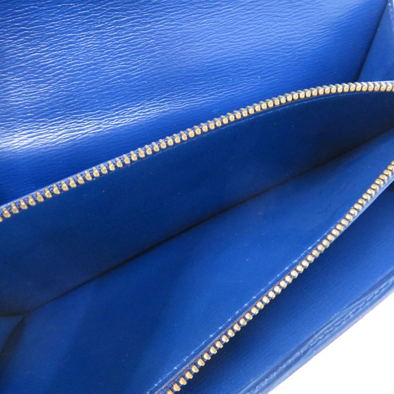 Louis Vuitton Epi Porte Monnaie Cles Bull Blue Bifold Wallet