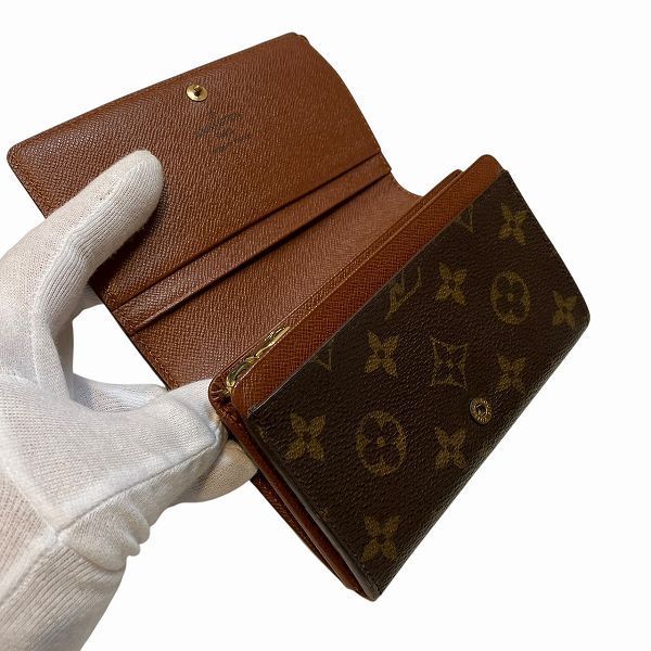 Louis Vuitton Monogram Portomonevier Tresor L-shaped Zipper Wallet