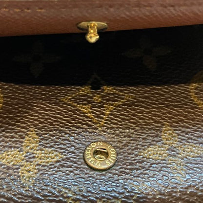 Louis Vuitton Monogram Portomonevier Tresor L-shaped Zipper Wallet