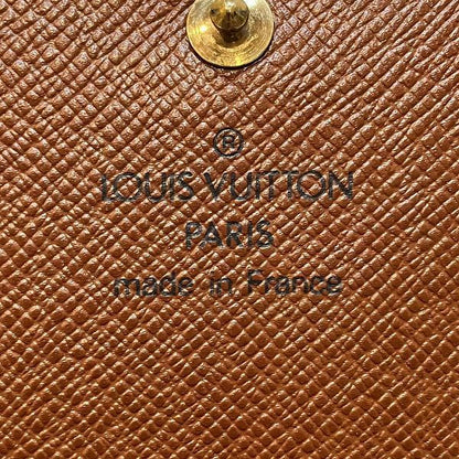 Louis Vuitton Monogram Portomonevier Tresor L-shaped Zipper Wallet