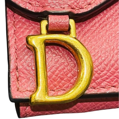Dior Saddle Leather Trifold Wallet Compact