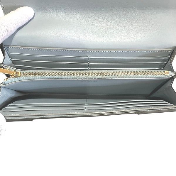 Celine Large Flap Multifunction Gray Leather Wallet