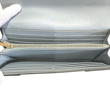 Celine Large Flap Multifunction Gray Leather Wallet