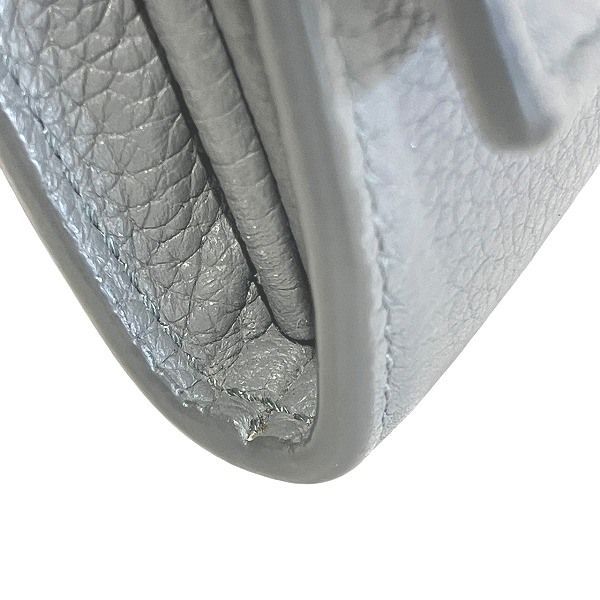 Celine Large Flap Multifunction Gray Leather Wallet