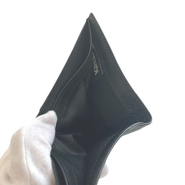 Fendi Zucca Black Leather Bifold Wallet