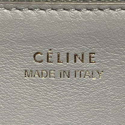 Celine Large Flap Multifunction Gray Leather Wallet