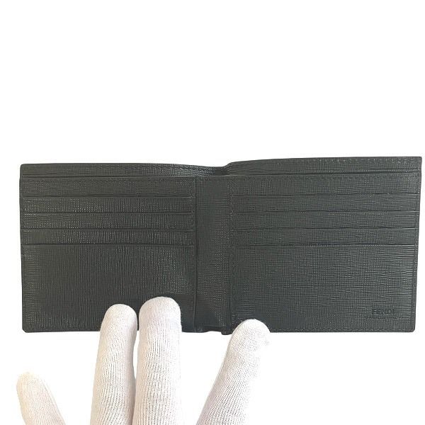 Fendi Zucca Black Leather Bifold Wallet