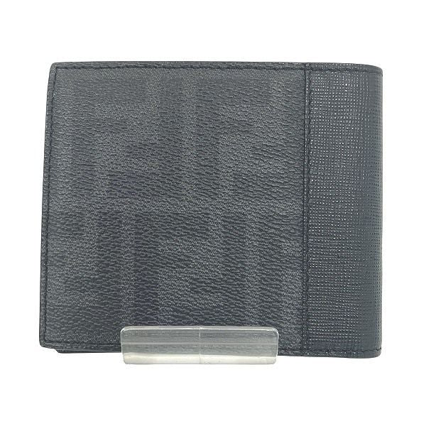 Fendi Zucca Black Leather Bifold Wallet