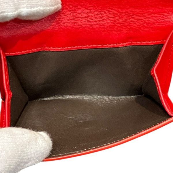 Bottega Veneta Red Leather Bifold Wallet