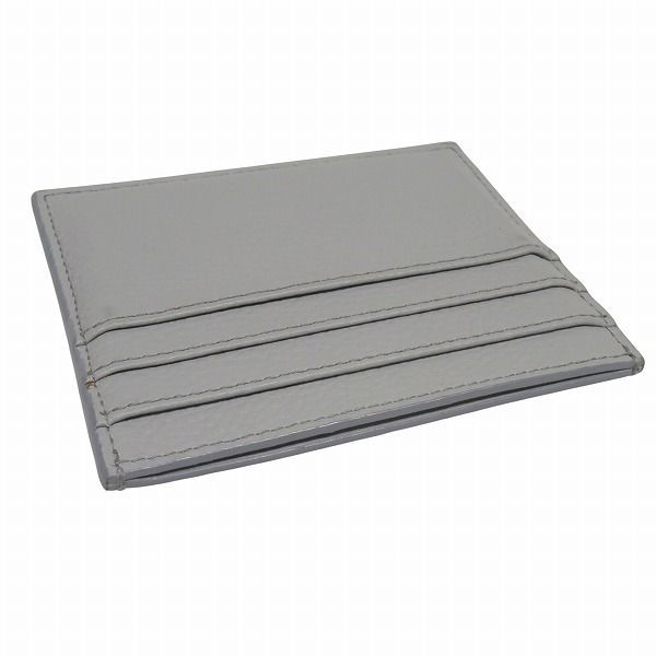 Dior CD Icon Card Holder Case Gray Leather