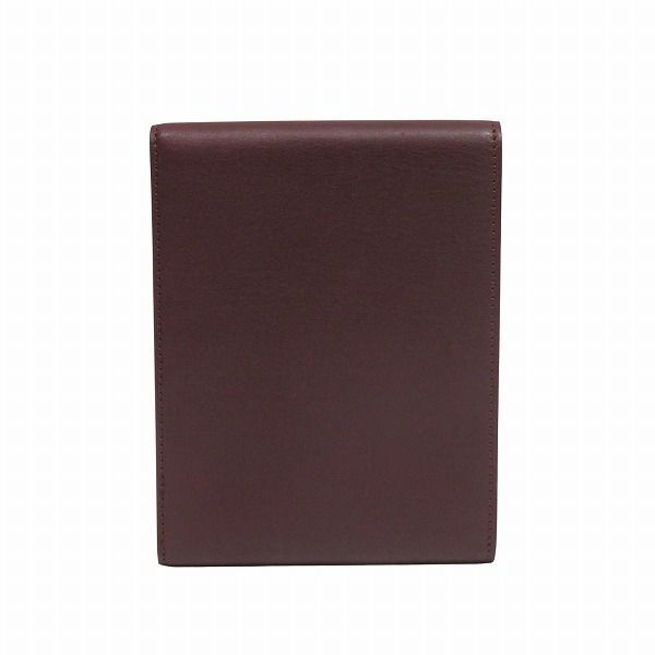 Cartier Cabochon Line Billfold Gold Leather Trifold Wallet