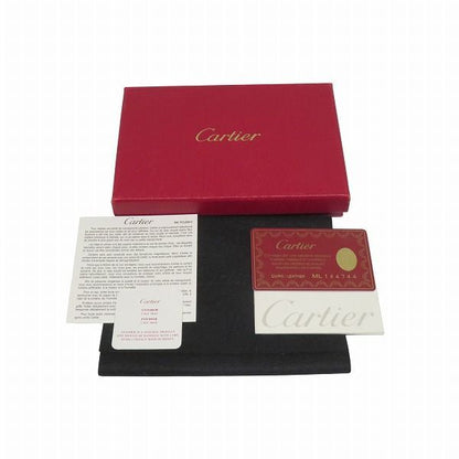 Cartier Cabochon Line Billfold Gold Leather Trifold Wallet