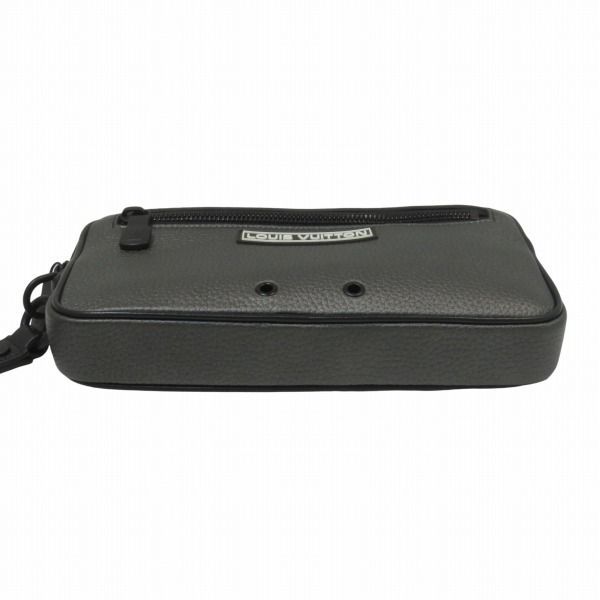 Louis Vuitton Alpha Clutch Leather Gray