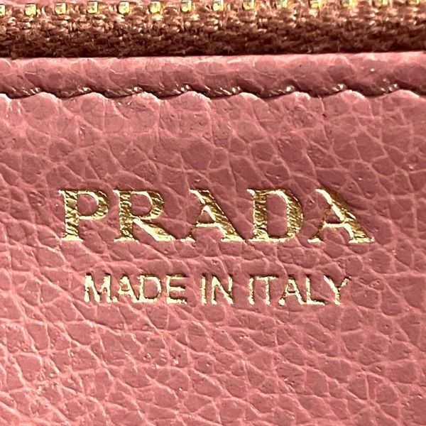 Prada Loto Zip Around Leather Wallet