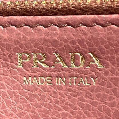 Prada Loto Zip Around Leather Wallet