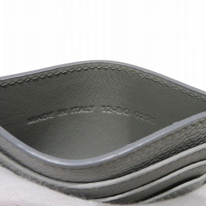 Dior CD Icon Card Holder Case Gray Leather