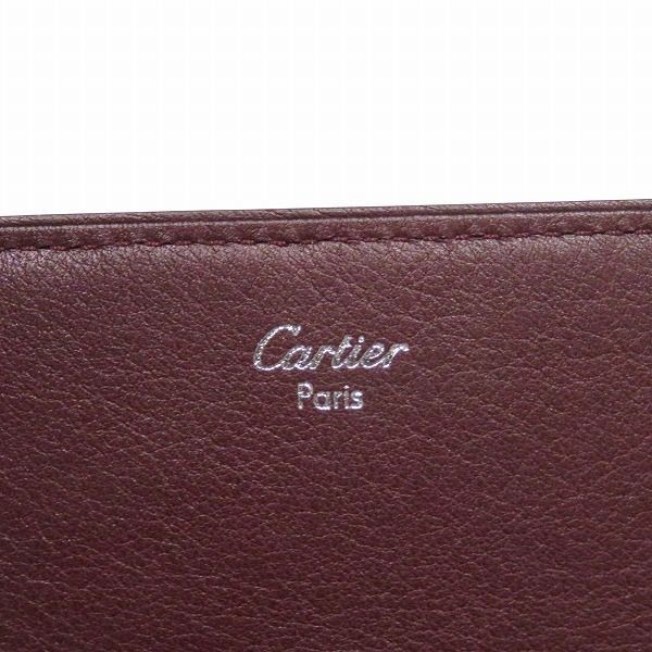 Cartier Cabochon Line Billfold Gold Leather Trifold Wallet