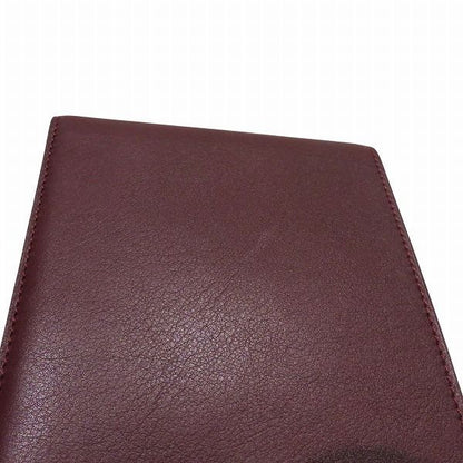 Cartier Cabochon Line Billfold Gold Leather Trifold Wallet
