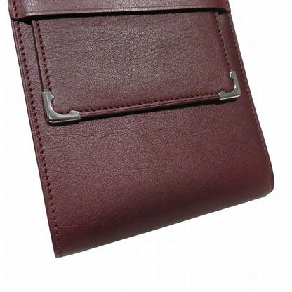 Cartier Cabochon Line Billfold Gold Leather Trifold Wallet