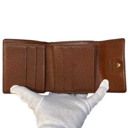 Louis Vuitton Monogram Portefeuille Elise Double Hook Trifold Wallet