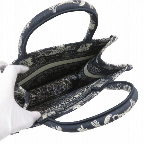 Dior Toile de Jouy Reverse Embroidery Book Toss Small Handbag