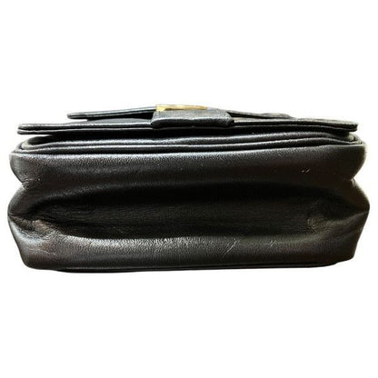 Saint Laurent Yves Gold Leather Cross Shoulder Bag