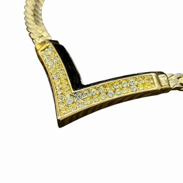 Dior Vintage V-shaped Rhinestone Necklace