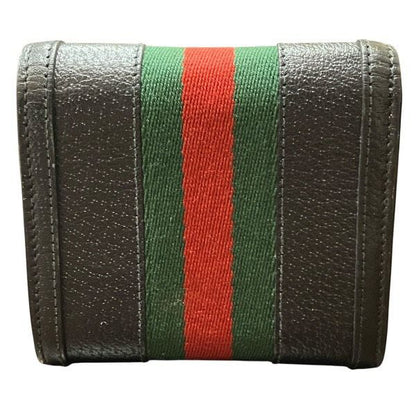 Gucci Offdia Black Leather Bifold Wallet