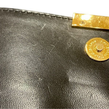 Saint Laurent Yves Gold Leather Cross Shoulder Bag