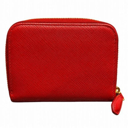 Prada 268 Compact Wallet Zip Around Coin Case