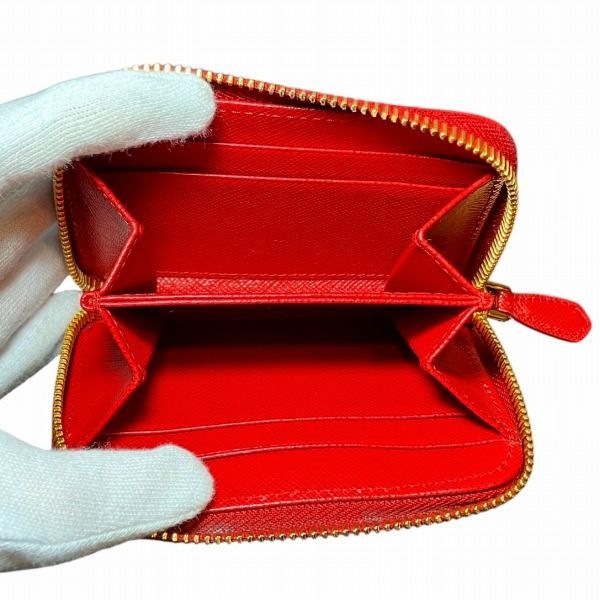 Prada 268 Compact Wallet Zip Around Coin Case