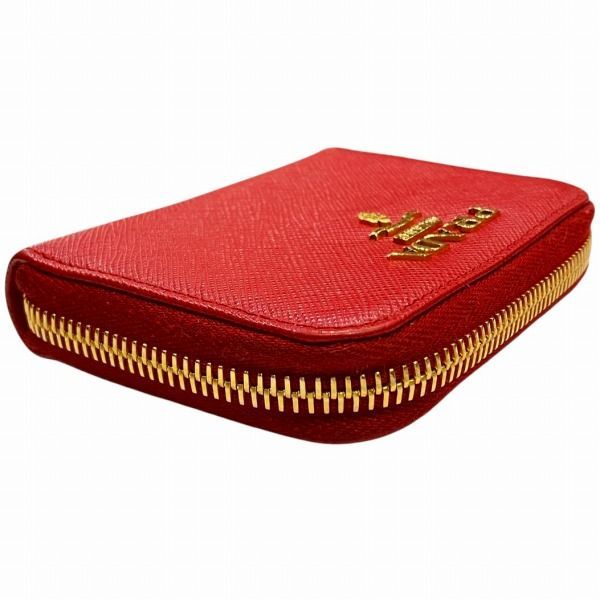 Prada 268 Compact Wallet Zip Around Coin Case