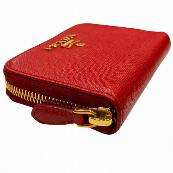 Prada 268 Compact Wallet Zip Around Coin Case