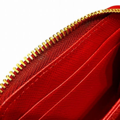 Prada 268 Compact Wallet Zip Around Coin Case