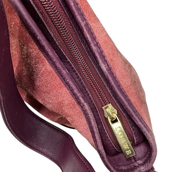 Loewe Anagram Suede Leather Shoulder Bag