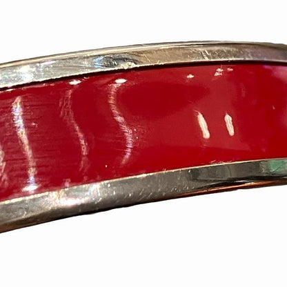 Hermes Enamel MM Cloisonne Red Bangle