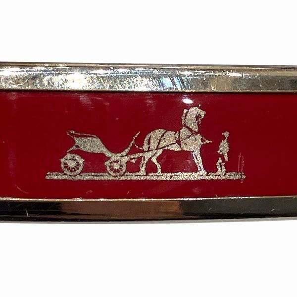 Hermes Enamel MM Cloisonne Red Bangle
